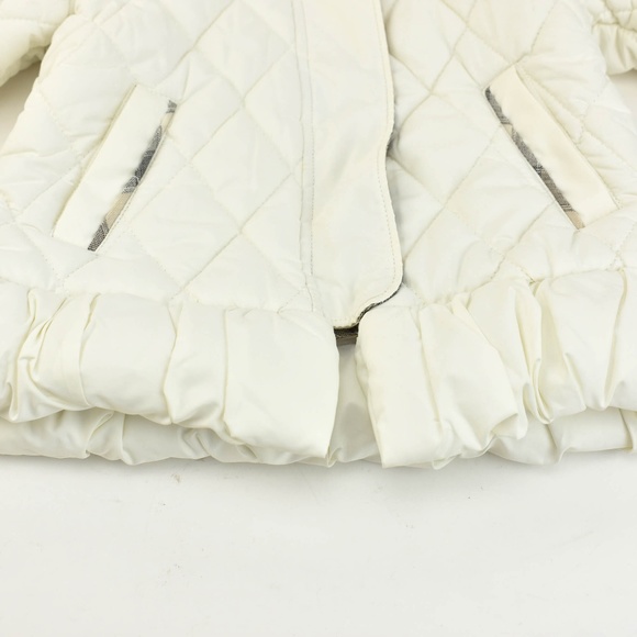 BURBERRY White & Nova Check Logo, Hooded Coat - Picture 4 of 8